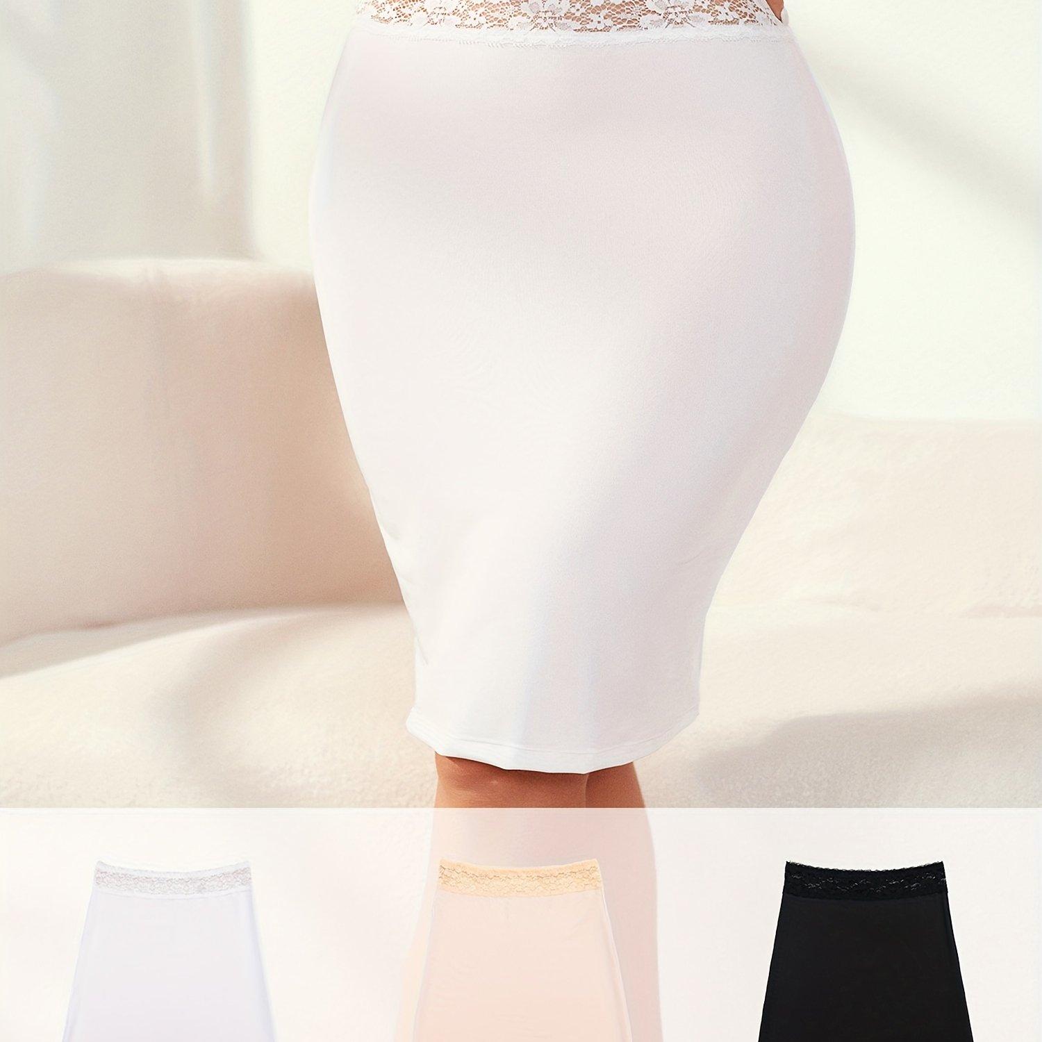 TEMU Lot de 3 jupes doublées en dentelle pour femme, jupes à doublure -, jupes-culottes , jupons -