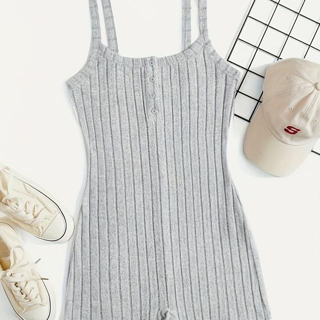 TEMU Fashionable Casual Comfortable Stretchy Slim-fit Jumpsuit For Women