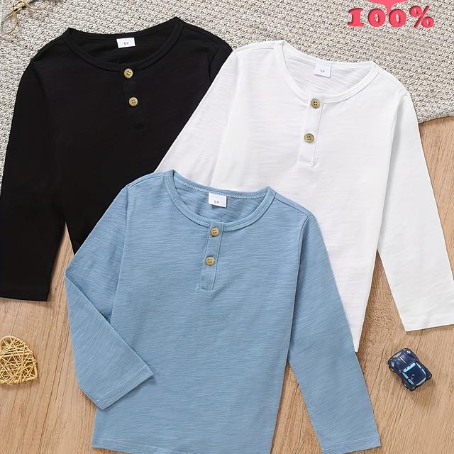 TEMU Langes Jungen T-Shirt für Frühling und Sommer, stylisch und trendig, geeignet für junge Kinder