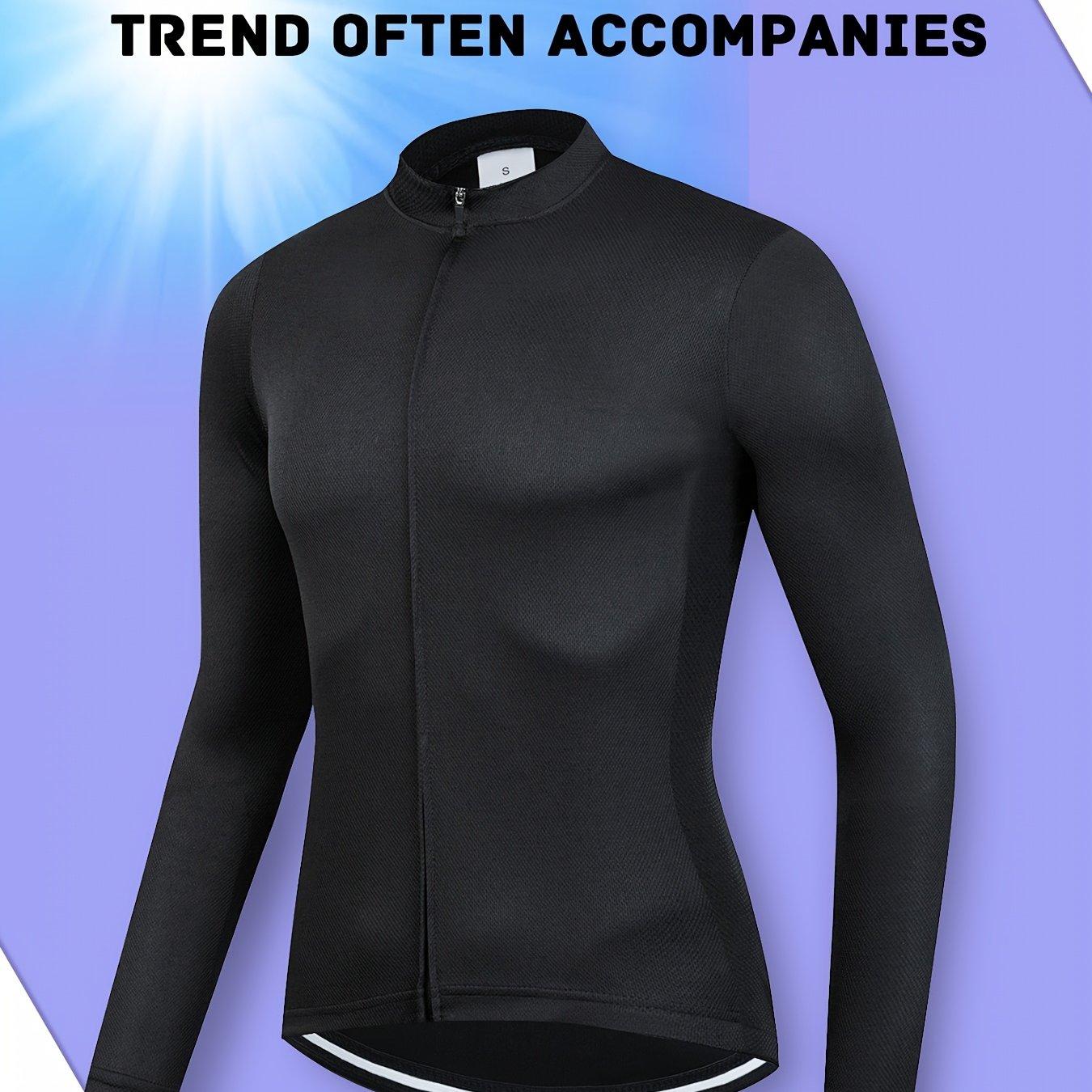 TEMU Cycling Clothes Sweatshirt Breathable Quick Dry Men And Women Spring And Autumn Thin Style Long Sleeve Top Road Cycling Professional Cycling Wear Mountain Bike Outdoor Sports Outdoors
