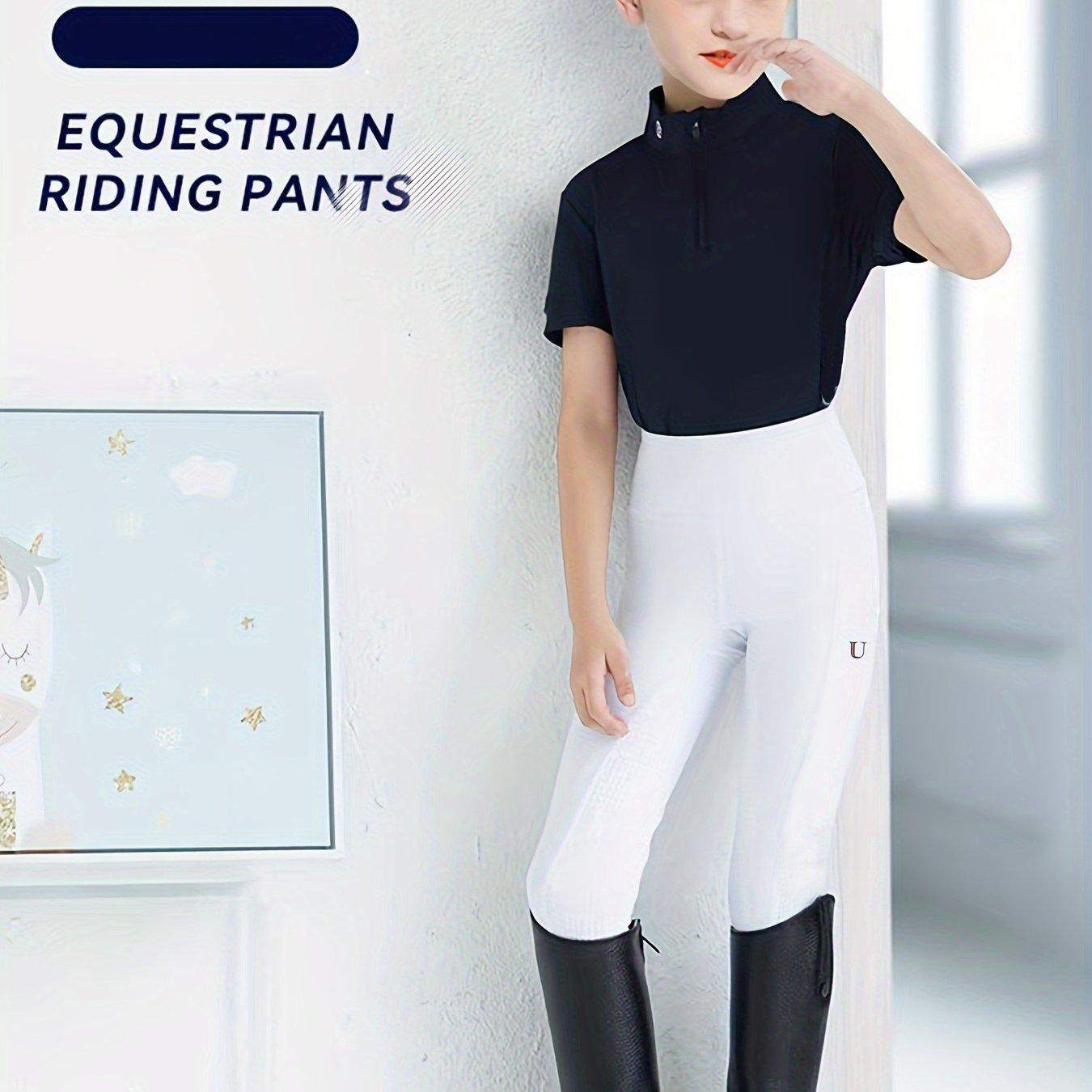 TEMU ' High-stretch Equestrian Pants - Full Silicone Anti-slip Riding Tights With Pockets, Slim Fit Durable Machine-washable For , Riding & Sports, Perfect For Outdoor