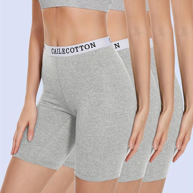 TEMU 3 stuks Dames Boxershorts - -Wrijving Boyshorts, Ondergoed, Leggings, Yogabroeken
