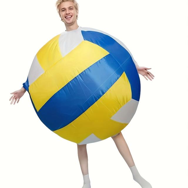 TEMU Traje Inflable de Voleibol para Adultos, Disfraz Esférico Ideal para Fiestas de Temporada de Deportivos
