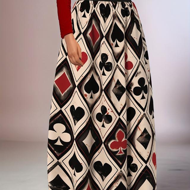 TEMU Falda Larga de Estilo Latino Africano para Mujeres Talla Grande - Falda de Dobladillo Ancho y Largo Completo Ideal para , Fiestas y Atuendos Casuales - Lavable a Máquina - Falda