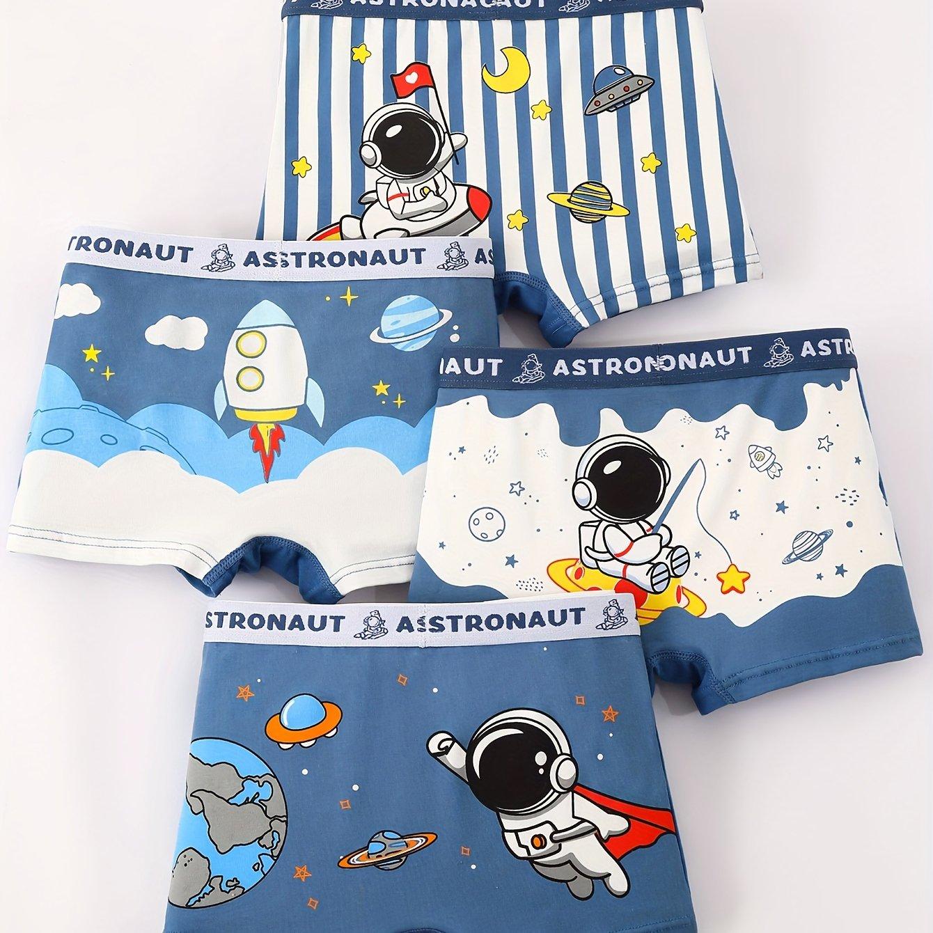 TEMU Boys' Boxer Briefs, Pack Of 4