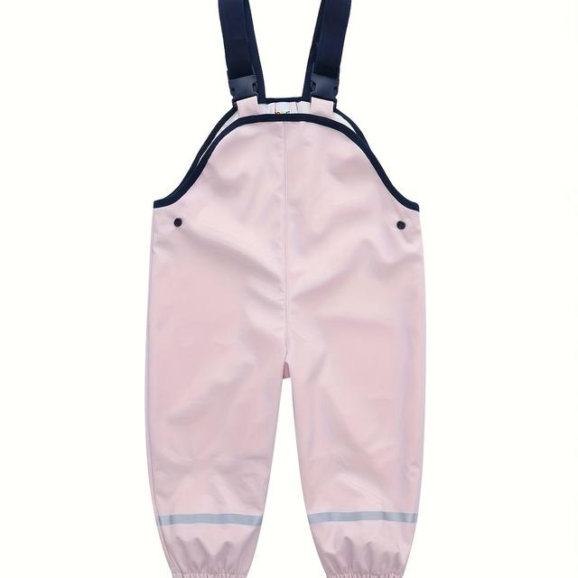 TEMU Single-piece Children's Cherry Pink Romper