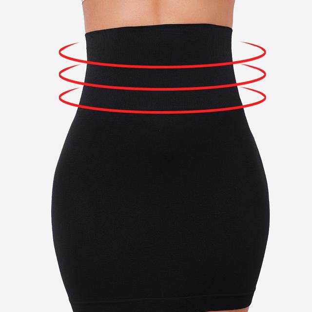 TEMU Women's High-waisted Seamless Bodycon Slip Skirt