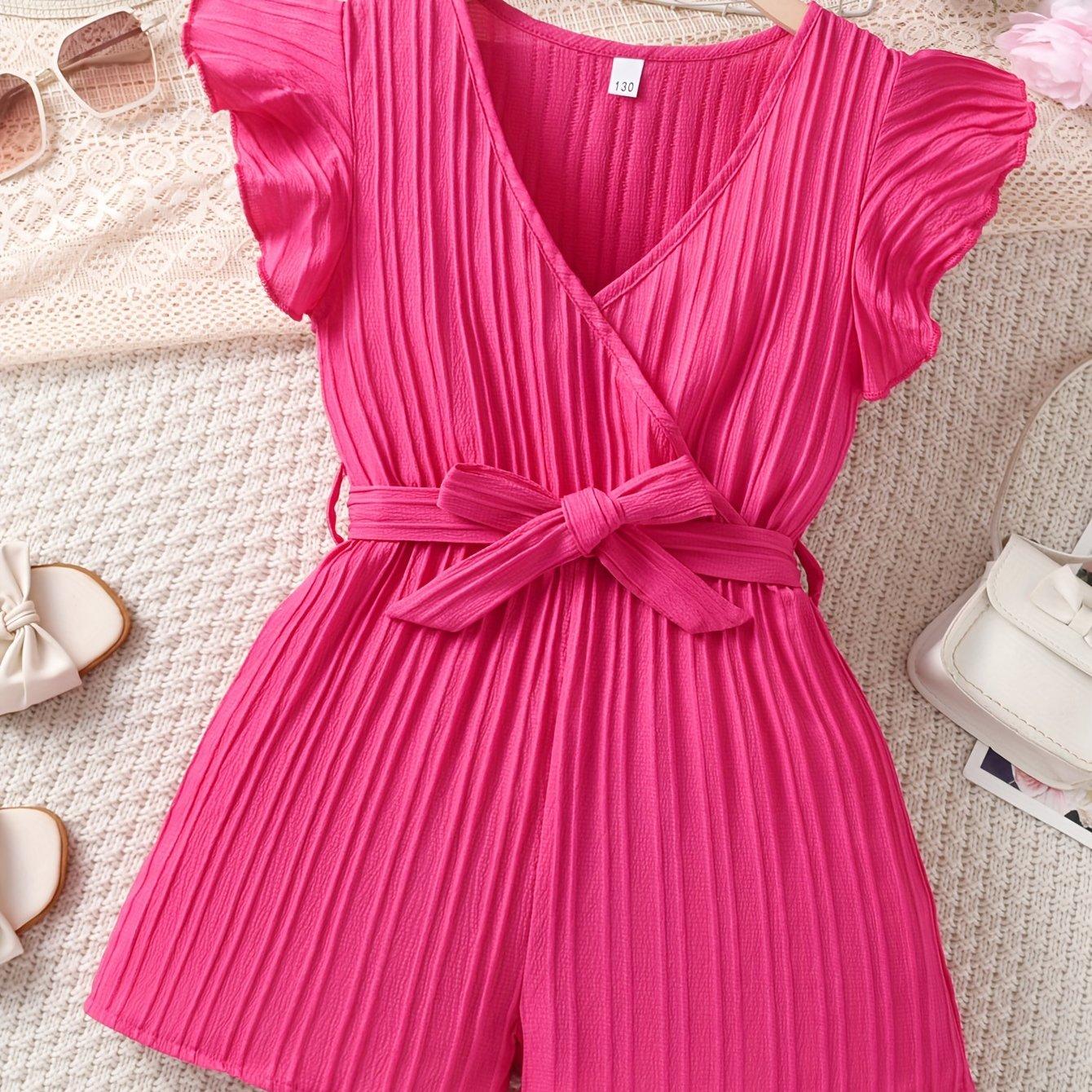 TEMU Chic Summer Dresses For Girls, Comfortable Casual Shorts - For Summer Travel , Perfect For Outdoor