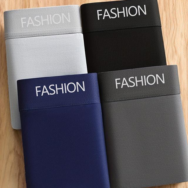 TEMU 4pcs XORELR 남성용 보크스 브리프 - 단색 탄력 있는 허리밴드 버튼 클로저, 미디엄 스트레치 원단, 비침 방지 & 손세탁 전용 캠핑 및 캐주얼 착용 (라이트 그레이/화이트/다크 그레이/네이비 블루), 편안한 속옷, 슬림핏 내구성 있는 밴딩