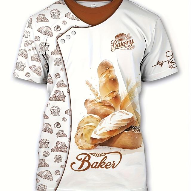TEMU Uniforme da Chef per Donne con Stampa , Maniche Corte in Poliestere, per Appassionati , Cene in Famiglia e