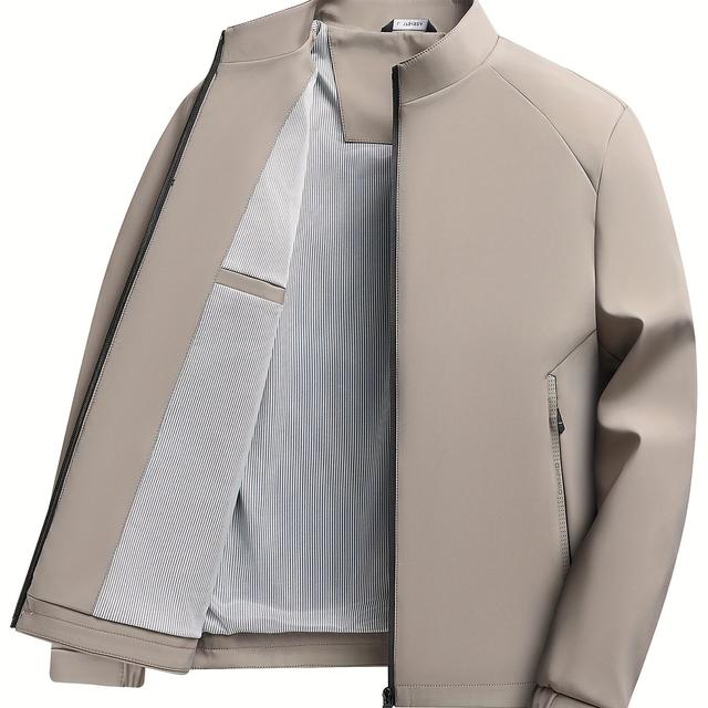 TEMU Men's And Autumn Stand-collar Jacket In A Casual And Minimalist Style