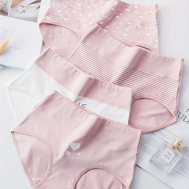 TEMU 4-pack Women's Panties, Mid-rise Solid Color Briefs, Double-layer Gusset Lining For - Comfortable And Breathable