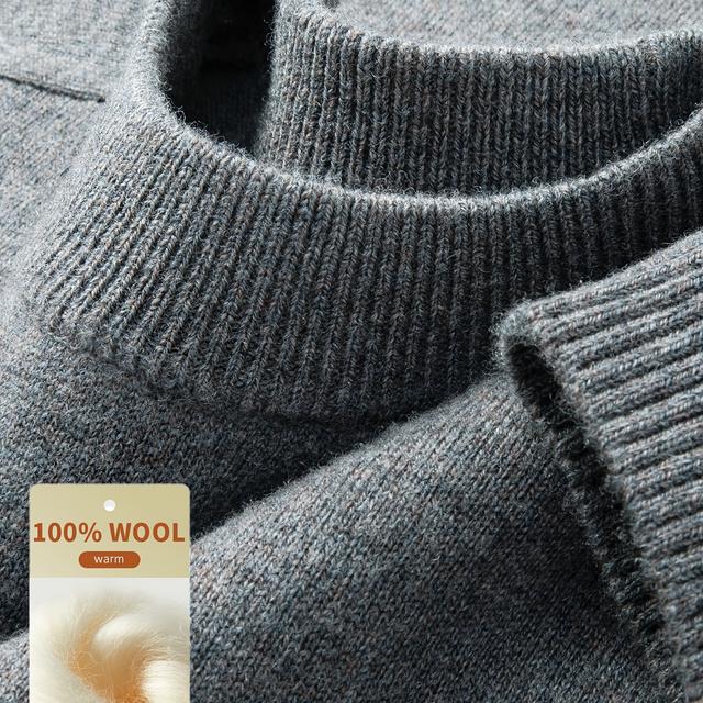 TEMU Men's Sweater Cardigan Autumn And Winter New 100% Velvet Basic High Cost Performance, Lazy And Neat Workplace Wear, Warm And Cold Long-sleeved Pullover Fa866154064