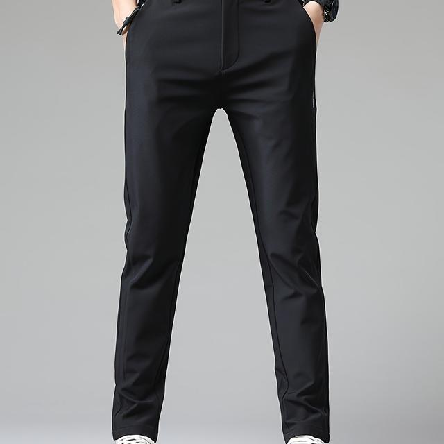 TEMU メンズ竹レーヨンカジュアルパンツ - 軽量で、シンプルなポケットデザイン、快適な素材、吸汗速乾、柔らかく軽量、