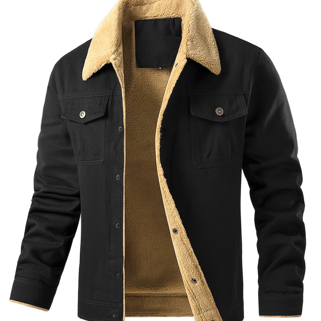 TEMU Chaqueta y Cargo de Color Sólido para Hombres