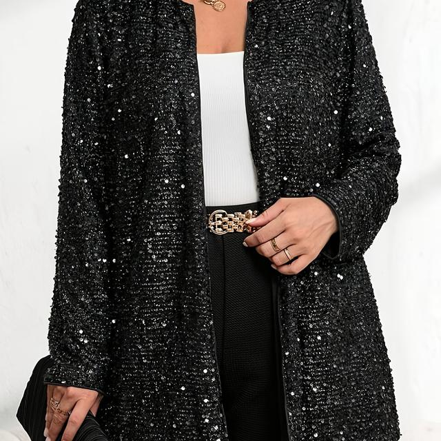 TEMU Nagy méretű, női divatos, elöl nyitott, bő kardigán dzseki