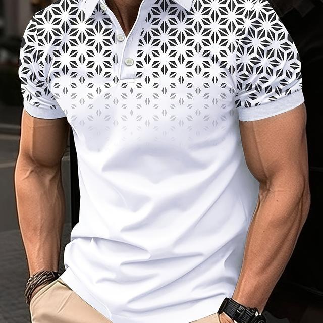 TEMU Chemise d'été pour homme à carreaux losanges de couleur unie, décontractée, polyvalente, à manches courtes pour l'extérieur