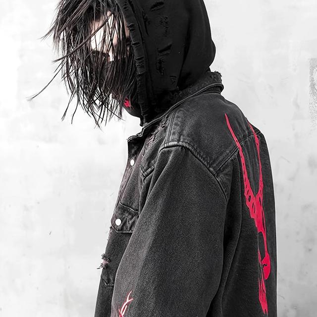 TEMU Men's Denim Jacket, A Versatile Casual Piece With A Trendy Distressed Look, Perfect For Street Style