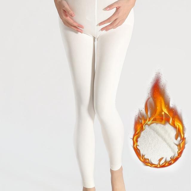 TEMU Комплект зручних, високоеластичних, теплих, тонких флісових легінсів для вагітних, підходить для жінок зросту 160-175 см і ваги 60-75 кг