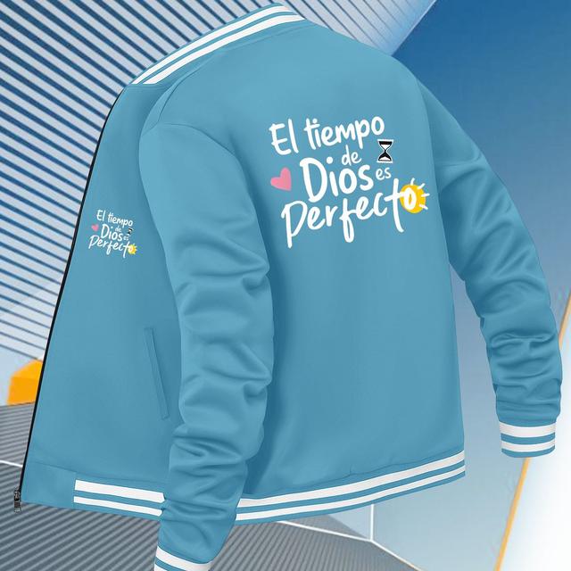 TEMU Chaqueta de Moda para Hombre con Cuello y Dos Rayas