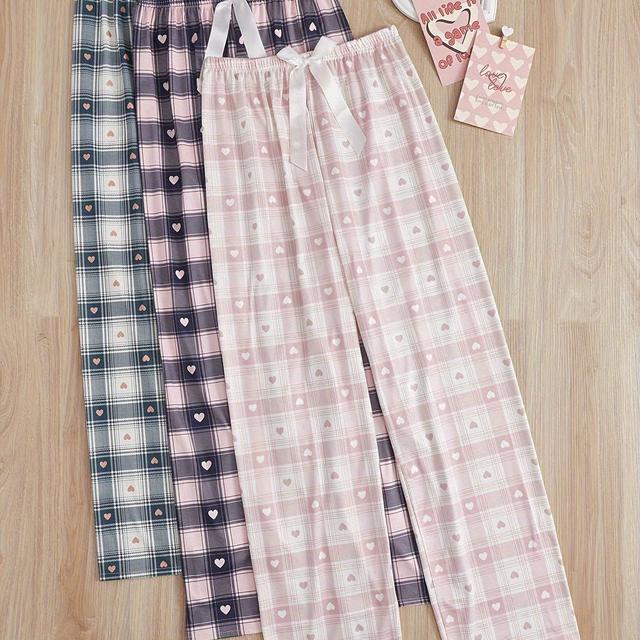 TEMU طقم بنطلون نسائي ثلاث قطع للصيف 2024، يتميز بتصميم مربعات أنيق، تصميم بسيط، وملابس استرخاء متعددة الاستخدامات مناسبة لجميع والارتداء الخارجي