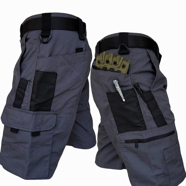 TEMU Men's Multi-pocket Cargo Shorts Summer Tactical Shorts Outdoor Riding Camping Fishing Hunting Hiking Shorts(no Belt)