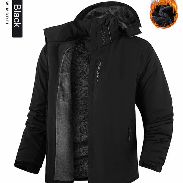 TEMU Winter Thermal Insulated Jacket - Heavy-duty Windproof & High Quality , Golden-tone Zipper Closure, -30°c Cold , Full-zip Hooded Design, Thick, Warm Jacket For Men, Winter Jacket For Men Or Women