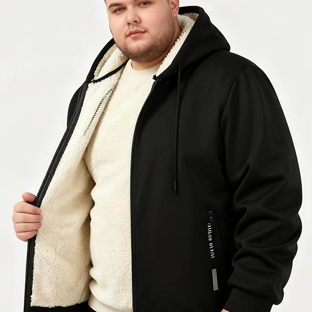 TEMU Men's Oversized Jacket For Casual Autumn And Winter, And Autumn Stand Collar Coat, Men's Jacket, Plus Size