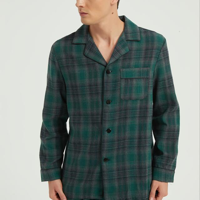TEMU Nouveau ensemble de pyjama d'hiver épais et élégant pour hommes