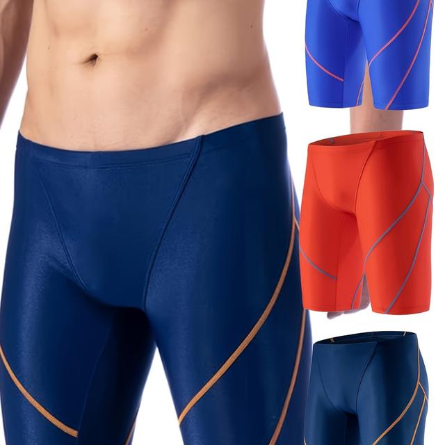 TEMU Men's Compression Swim Trunks: Quick-drying Competition Swim Trunks For Summer Swimming Pools And !