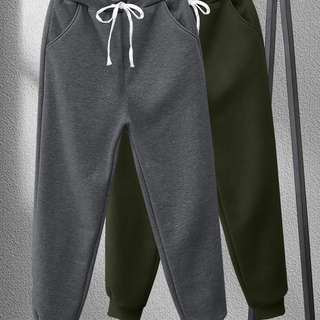 TEMU 2 Men's Casual Trendy Sports Large Size Trousers Suitable For Indoor And Outdoor Casual Sports Wear