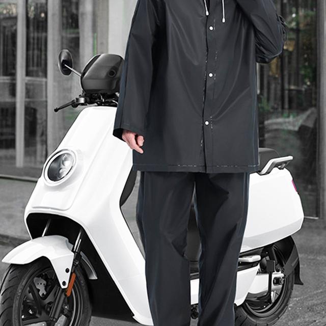 TEMU 2pcs/set Adult Raincoat And Detachable Rain Pants, Eva Outerwear Full-body Cycling Non-disposable High Quality Coverall Long Set