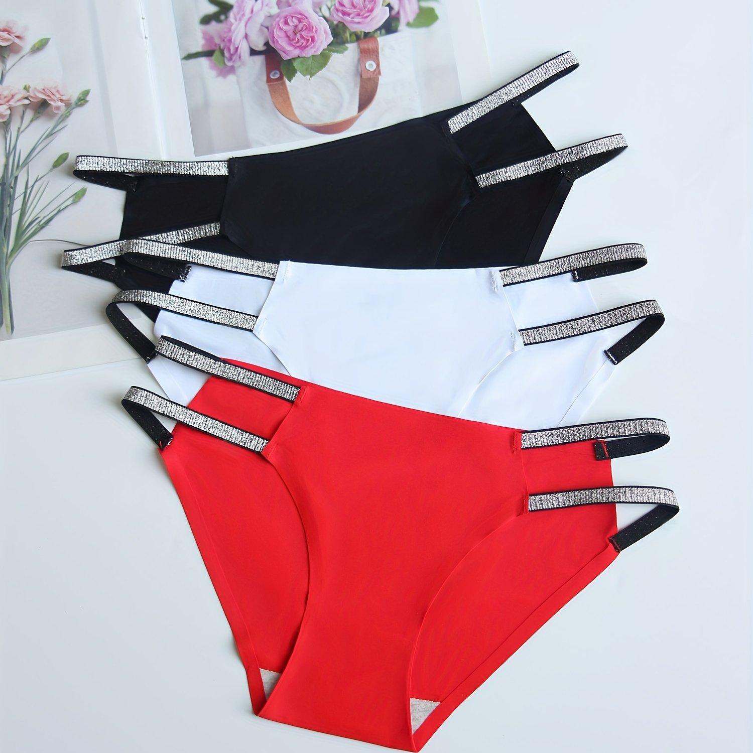 TEMU 3pcs Soft & Breathable Seamless Panties Briefspanties,women's Underwear & Lingerie