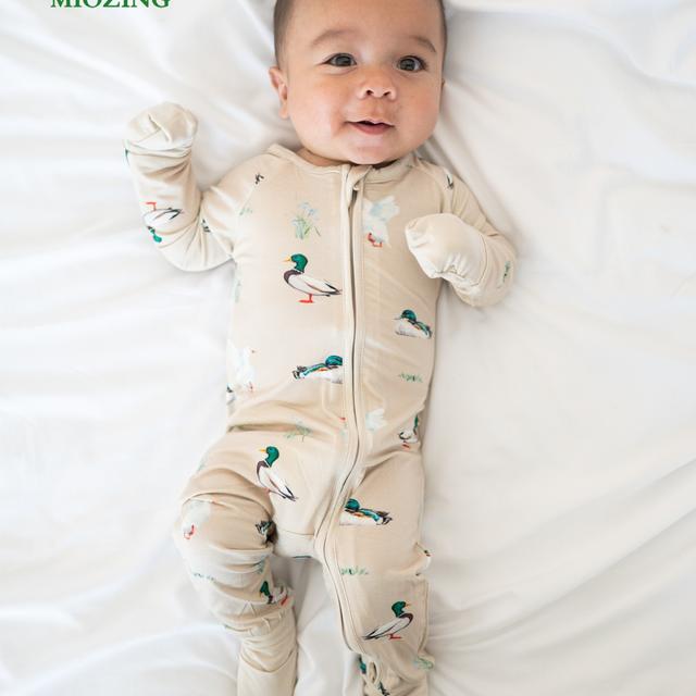 TEMU ميو زيين رومبير طويل الأكمام من ألياف الخيزران الناعمة مع طباعة البط، مريحة ومرنة، يمكن غسلها في الغسالة، مثالية لجميع ، لطيفة، للخارج