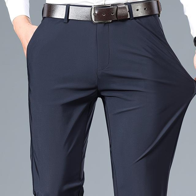 TEMU 2025 Christmas Gift 's High-elastic Nylon Trousers, , High-elastic Cooling, Summer Office Casual Long Pants