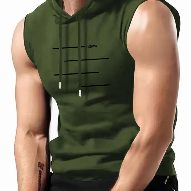 TEMU Patterned Men's Summer Casual Sleeveless Hoodie Ydc359