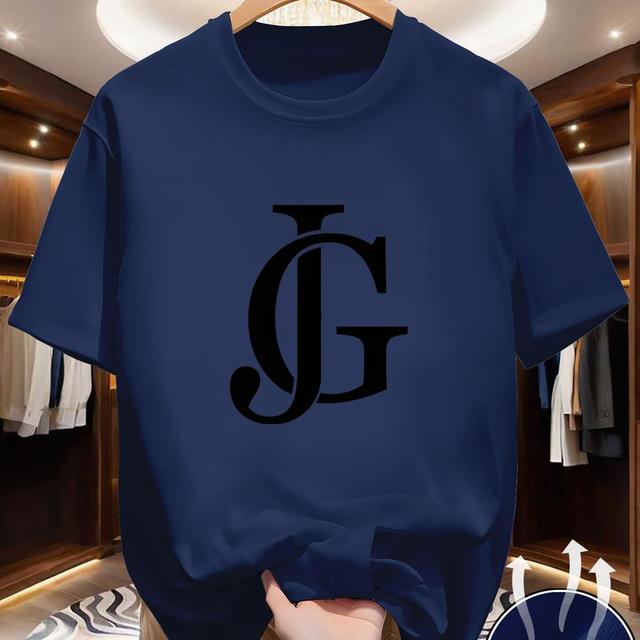 TEMU Single-piece Men's Round Neck Short Sleeve T-shirt, Stretchable, , Casual Wear, , Lightweight And Durable, , Alternative, , Breathable, Cool, , Soft And Comfortable, Washable, Comfortable