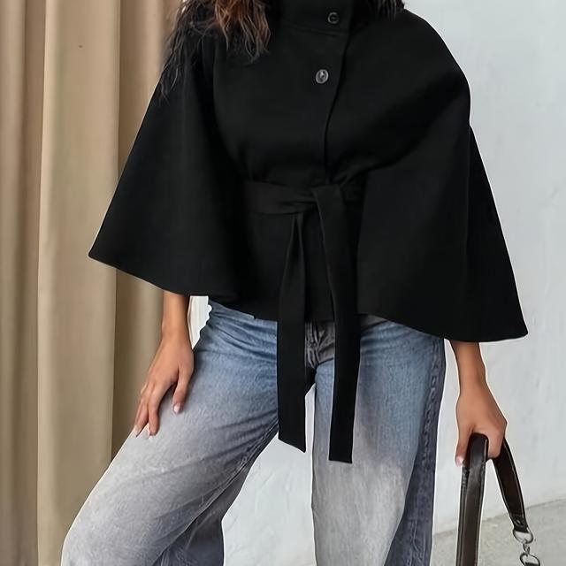 TEMU Novo Casaco Elegante de e Botões de no Estilo Capa