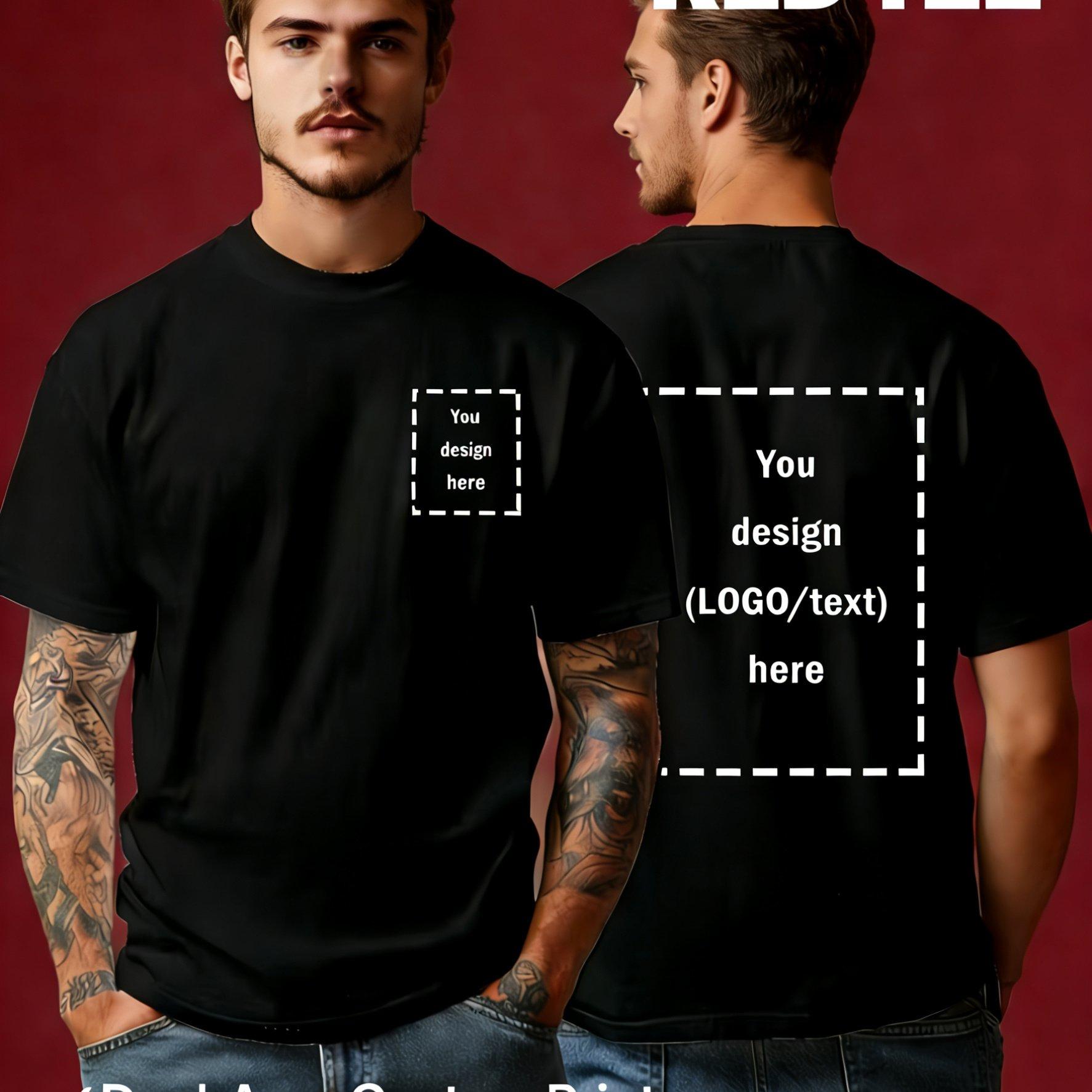 TEMU Custom T-shirts | Print Photos, Selfies And Logos. Soft, Breathable, Unisex And . Ideal For Couples, Team Wear, Workwear And Festivals