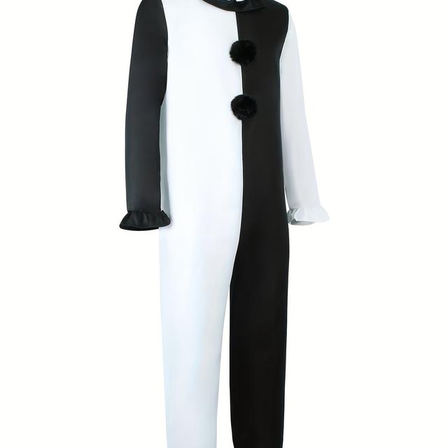 TEMU 2pcs Broken Soul Clown Cosplay Costume For Horror Movies, Halloween, And Stage Performances