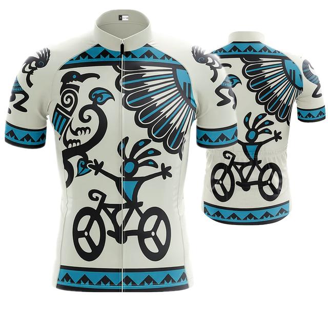 TEMU Cycling Jersey With A Non-slip Zipper Design, Suitable For Mountain And Road Bikes, Moisture-wicking And Quick-drying, Sweat-resistant