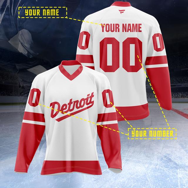 TEMU 2025 Men's Ice Hockey Shirt, Customized Name And Number Team Sports Training Fitness Hip Hop Leisure