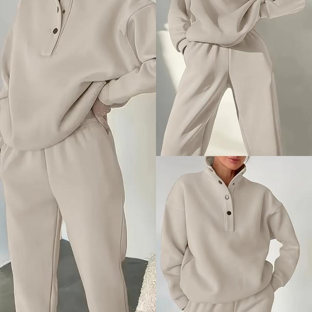 TEMU Autumn/winter Women's Fashion Hoodie Set Bk0710081