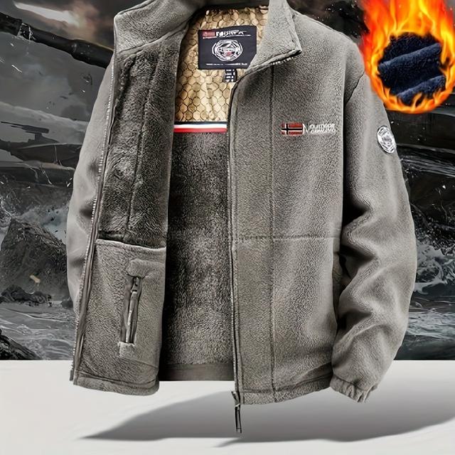 TEMU [Shule Water OBM] Osterneuheit, neue Herbst-Winter-Fleecejacke mit Verdickung, modischer Fleece-Stoff, -Futter, lässig-trendig vielseitig, erste Wahl für Herbst und Winter