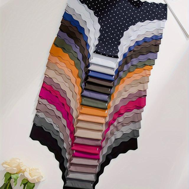 TEMU 20pcs Seamless Trim Print Briefs, Sexy Comfy Breathable Stretchy Intimates Panties, Women's Lingerie & Underwear