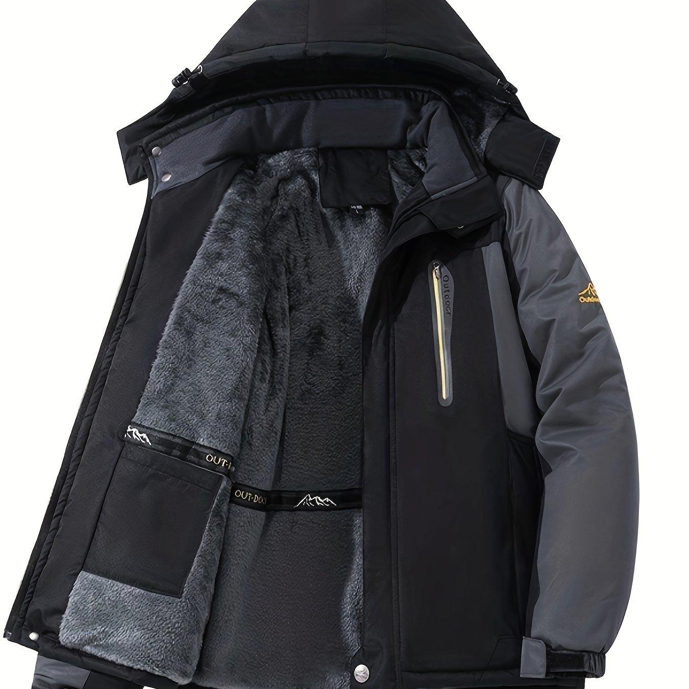 TEMU Men's Velvet And Thickened Winter Windproof Jacket
