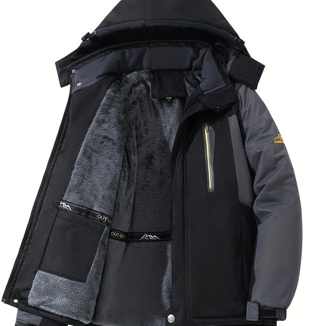 TEMU Men's Velvet And Thickened Winter Windproof Jacket