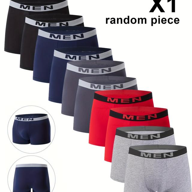 TEMU A New Style Of Men's Boxer Shorts Featuring Waistband, Stylish And Comfortable, Made Of 95% And 5% Spandex, Suitable For Everyday Wear