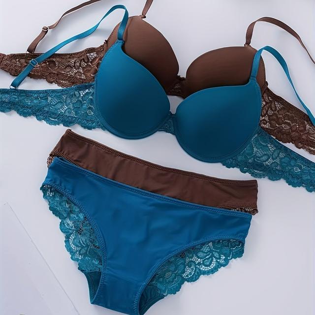 TEMU Ensemble de sous-vêtements confortables pour poitrine petite et plate, vêtements et pantalons