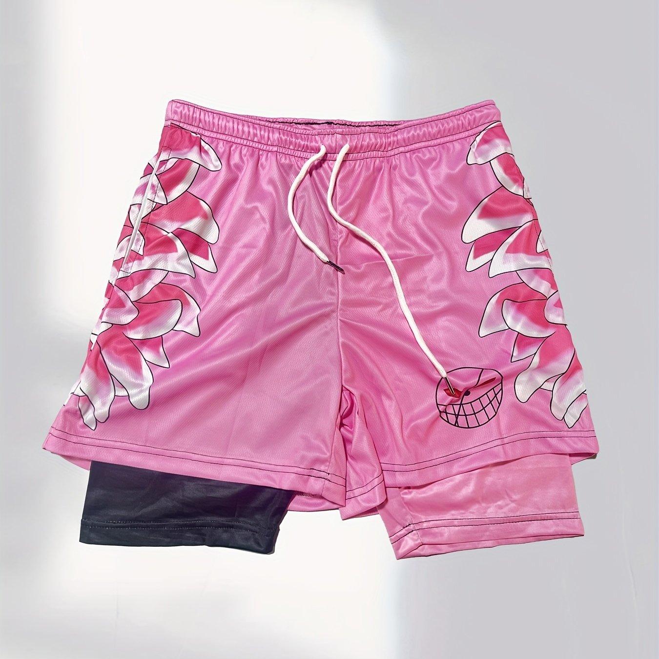 TEMU '-layer 2-in-1 Double-layer Casual Pants Beach Pants Basketball Pants Gym Sports Fitness Quick-drying Shorts Comfortable And Breathable For All Running Sports Pants